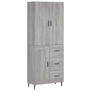 Skříň highboard šedá sonoma 69,5 x 34 x 180 cm kompozitní dřevo - obrázek 2