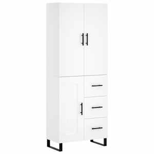 Skříň highboard bílá 69,5 x 34 x 180 cm kompozitní dřevo - obrázek 2