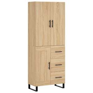 Skříň highboard dub sonoma 69,5 x 34 x 180 cm kompozitní dřevo - obrázek 2