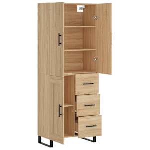 Skříň highboard dub sonoma 69,5 x 34 x 180 cm kompozitní dřevo - obrázek 4