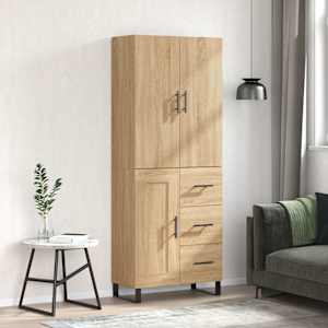 Skříň highboard dub sonoma 69,5 x 34 x 180 cm kompozitní dřevo - obrázek 1