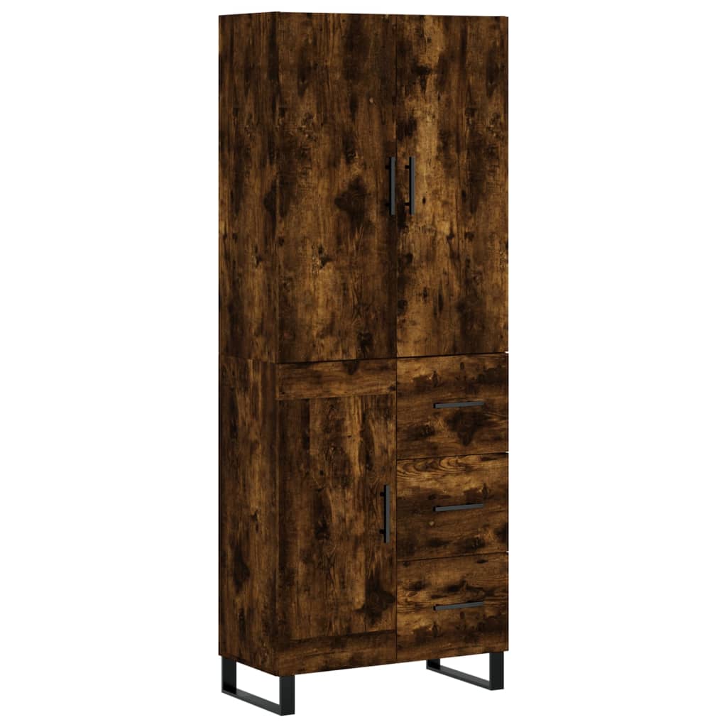 vidaXL Skříň highboard kouřový dub 69,5 x 34 x 180 cm kompozitní dřevo