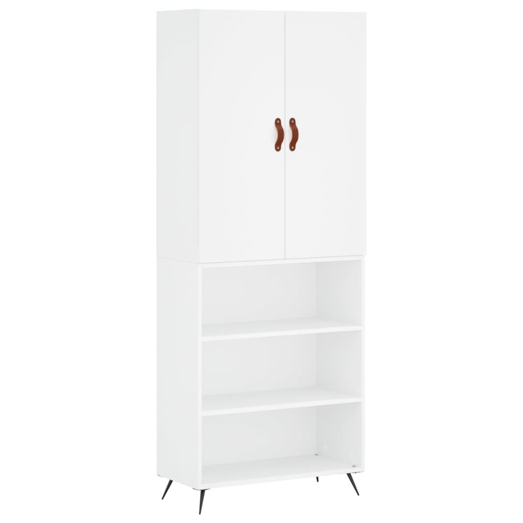 vidaXL Skříň highboard bílá 69,5 x 34 x 180 cm kompozitní dřevo