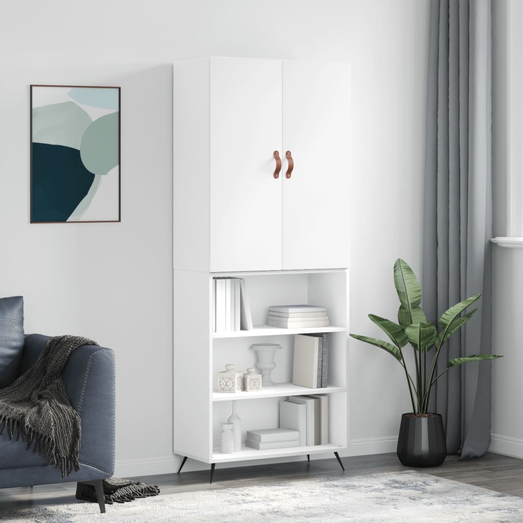 vidaXL Highboard Weiß 69,5x34x180 cm Holzwerkstoff