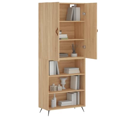 vidaXL Credenza Rovere Sonoma 69,5x34x180 cm in Legno Multistrato