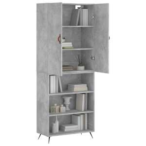 Skříň highboard betonově šedá 69,5x34x180 cm kompozitní dřevo - obrázek 3