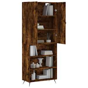 vidaXL Skř&iacute;ň highboard kouřov&yacute; dub 69,5 x 34 x 180 cm kompozitn&iacute; dřevo