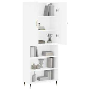Skříň highboard bílá 69,5 x 34 x 180 cm kompozitní dřevo - obrázek 3