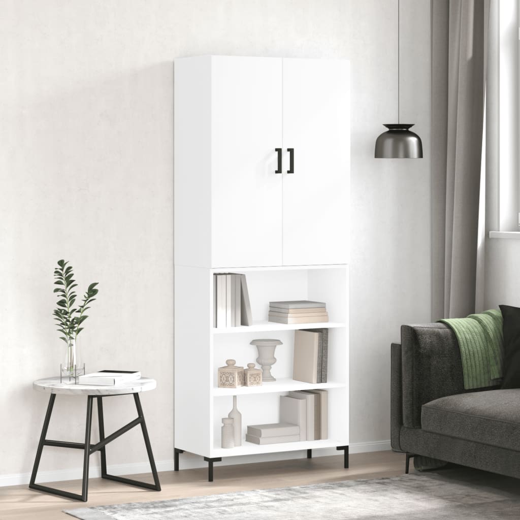 Highboard Hochglanz-Weiß 69,5x34x180 cm Holzwerkstoff kaufen