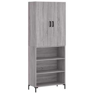 Skříň highboard šedá sonoma 69,5 x 34 x 180 cm kompozitní dřevo - obrázek 2