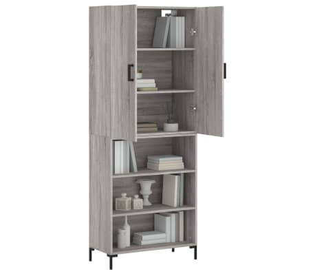 vidaXL Highboard Grau Sonoma 69,5x34x180 cm Holzwerkstoff