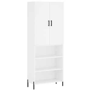 Skříň highboard bílá 69,5 x 34 x 180 cm kompozitní dřevo - obrázek 2