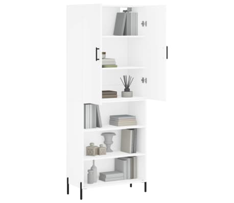vidaXL Hoge kast 69,5x34x180 cm bewerkt hout wit
