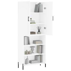 Skříň highboard bílá 69,5 x 34 x 180 cm kompozitní dřevo - obrázek 3