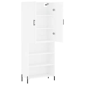 Skříň highboard bílá 69,5 x 34 x 180 cm kompozitní dřevo - obrázek 4