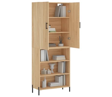vidaXL Highboard Sonoma-Eiche 69,5x34x180 cm Holzwerkstoff