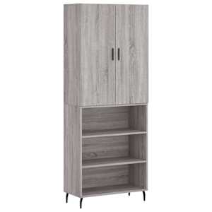 Skříň highboard šedá sonoma 69,5 x 34 x 180 cm kompozitní dřevo - obrázek 2