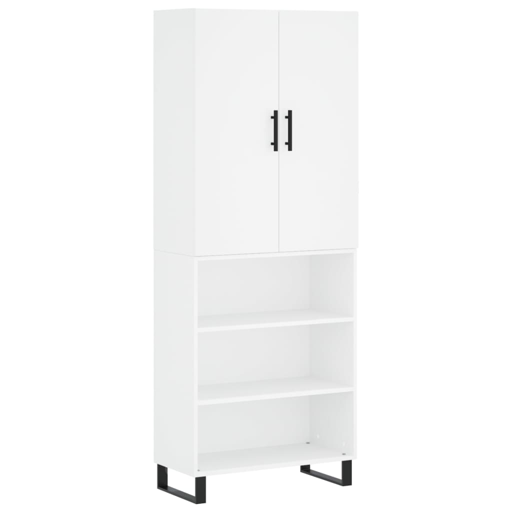 vidaXL Skříň highboard bílá 69,5 x 34 x 180 cm kompozitní dřevo