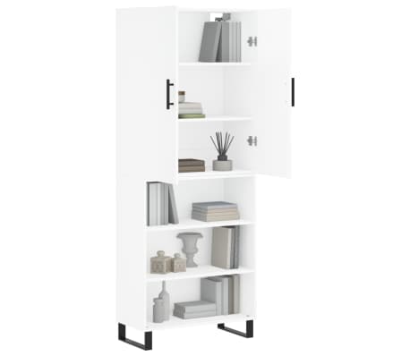 vidaXL Dulap &icirc;nalt, alb, 69,5x34x180 cm, lemn compozit