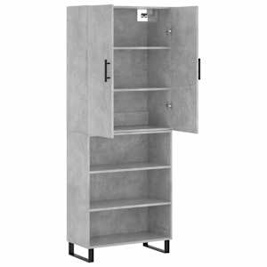Skříň highboard betonově šedá 69,5x34x180 cm kompozitní dřevo - obrázek 4
