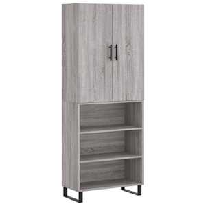 Skříň highboard šedá sonoma 69,5 x 34 x 180 cm kompozitní dřevo - obrázek 2