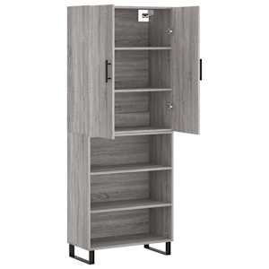 Skříň highboard šedá sonoma 69,5 x 34 x 180 cm kompozitní dřevo - obrázek 4
