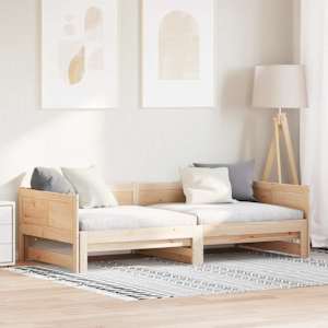 Raztegljiva dnevna postelja Rjava 203,5 x 184 x 56,5 cm