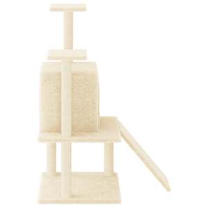Škrabadlo pro kočky se sisalovými sloupky krémové 110 cm - obrázek 4