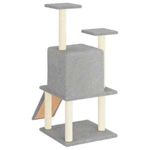 Škrabadlo pro kočky se sisalovými sloupky světle šedé 110 cm - obrázek 5