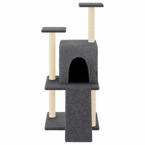 Škrabadlo pro kočky se sisalovými sloupky tmavě šedé 110 cm - obrázek 3