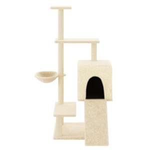 vidaXL Kattenmeubel met sisal krabpalen 130,5 cm cr&egrave;mekleurig