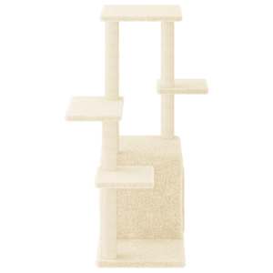 Škrabadlo pro kočky se sisalovými sloupky krémové 97,5 cm - obrázek 4