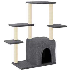 Škrabadlo pro kočky se sisalovými sloupky tmavě šedé 97,5 cm - obrázek 2