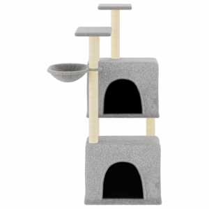 Škrabadlo pro kočky se sisalovými sloupky světle šedé 122 cm - obrázek 3