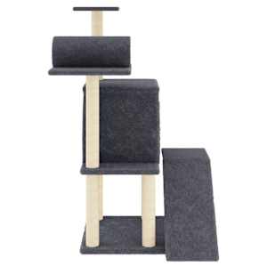 Škrabadlo pro kočky se sisalovými sloupky tmavě šedé 110,5 cm - obrázek 4