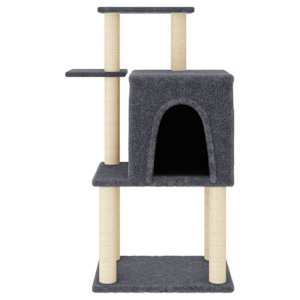 Škrabadlo pro kočky se sisalovými sloupky tmavě šedé 97 cm - obrázek 3