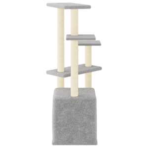 Škrabadlo pro kočky se sisalovými sloupky světle šedé 107,5 cm - obrázek 4