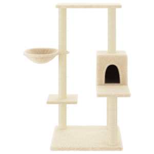 Škrabadlo pro kočky se sisalovými sloupky krémové 95 cm - obrázek 3