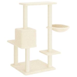 Škrabadlo pro kočky se sisalovými sloupky krémové 95 cm - obrázek 5