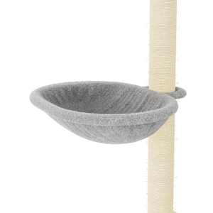 Škrabadlo pro kočky se sisalovými sloupky světle šedé 95 cm - obrázek 7