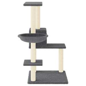 Škrabadlo pro kočky se sisalovými sloupky tmavě šedé 95 cm - obrázek 4
