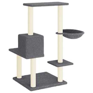 Škrabadlo pro kočky se sisalovými sloupky tmavě šedé 95 cm - obrázek 5
