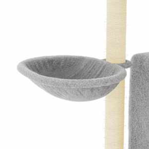 Škrabadlo pro kočky se sisalovými sloupky světle šedé 96,5 cm - obrázek 7