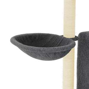 Škrabadlo pro kočky se sisalovými sloupky tmavě šedé 96,5 cm - obrázek 7