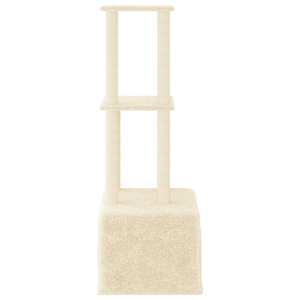 Škrabadlo pro kočky se sisalovými sloupky krémové 133,5 cm - obrázek 4