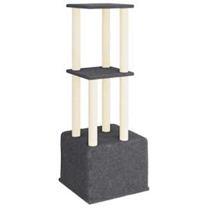 Škrabadlo pro kočky se sisalovými sloupky tmavě šedé 133,5 cm - obrázek 5