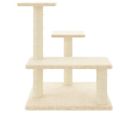 vidaXL Penjalica za mačke sa stupovima za grebanje krem 61 cm