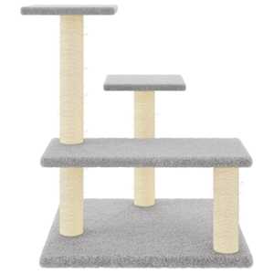 Škrabadlo pro kočky se sisalovými sloupky světle šedé 61 cm - obrázek 3