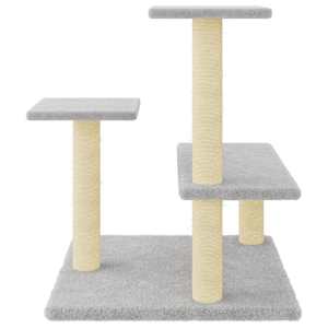 Škrabadlo pro kočky se sisalovými sloupky světle šedé 61 cm - obrázek 4