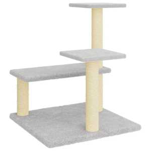 Škrabadlo pro kočky se sisalovými sloupky světle šedé 61 cm - obrázek 5